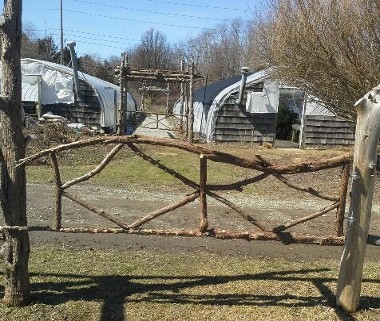 Rustic Red Cedar gate for the Shade House